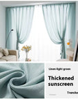 Simple Household Use Sunshade Light Transmission Nontransparent Curtain