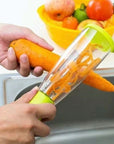 Multifunctional Storage Box Peeler Knife Peeler With Rubbish Bin Slicer Shredder Stainless Steel Vegetable Kitchen Gadgets Tools