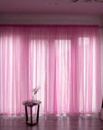 Simple And Modern Balcony Solid Color Gauze Curtain