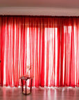Simple And Modern Balcony Solid Color Gauze Curtain