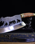 Forged Knife Meat Cleaver Slaughter Sharp Figured Vegetable Cutter Kitchen Cooking Tools