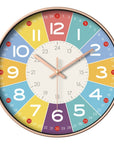 Early Education Cartoon Mute Children's Time Management Quartz Home Wall Mounted Clock