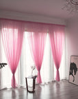 Simple And Modern Balcony Solid Color Gauze Curtain