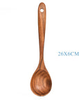 Teak Natural Wood Tableware Spoon Ladle Turner Rice Colander Soup Skimmer Cooking Tool Sets Spoon Scoop Kitchen Tools Gadgets