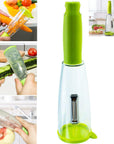 Multifunctional Storage Box Peeler Knife Peeler With Rubbish Bin Slicer Shredder Stainless Steel Vegetable Kitchen Gadgets Tools