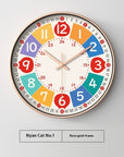 Early Education Cartoon Mute Children's Time Management Quartz Home Wall Mounted Clock