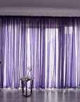 Simple And Modern Balcony Solid Color Gauze Curtain