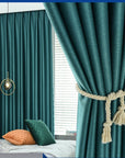 Thickening Double-sided Linen High Shading Jacquard Curtain