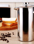 Double Stainless Steel Coffee Pot French Coffee Press Pot Insulation Pot Tea Maker Pressure Pot