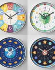 Early Education Cartoon Mute Children's Time Management Quartz Home Wall Mounted Clock