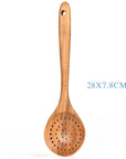Teak Natural Wood Tableware Spoon Ladle Turner Rice Colander Soup Skimmer Cooking Tool Sets Spoon Scoop Kitchen Tools Gadgets