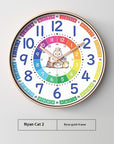 Early Education Cartoon Mute Children's Time Management Quartz Home Wall Mounted Clock