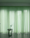 Simple And Modern Balcony Solid Color Gauze Curtain