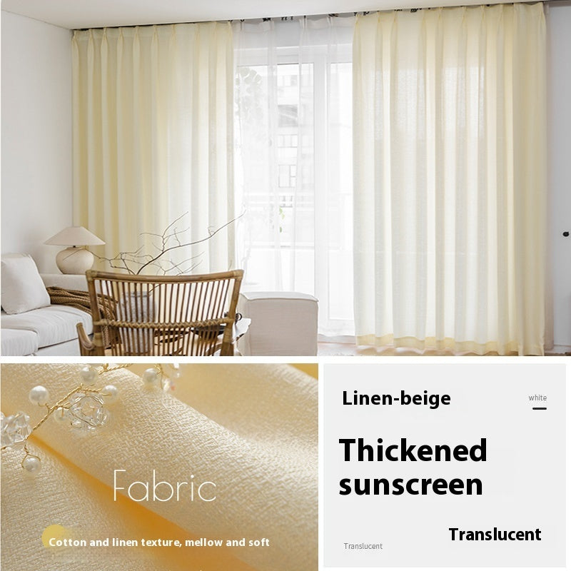 Simple Household Use Sunshade Light Transmission Nontransparent Curtain