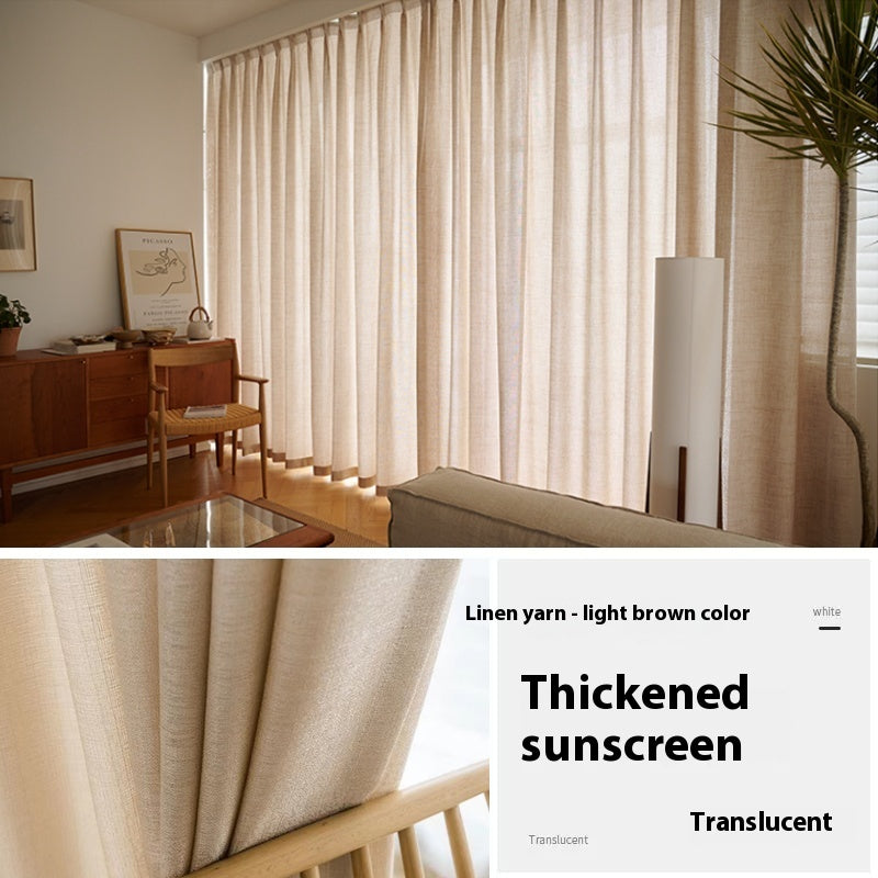 Simple Household Use Sunshade Light Transmission Nontransparent Curtain