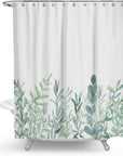 Color Floral Plant Shower Curtain Bathroom Curtain Polyester